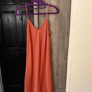 a new day Vibrant Orange Backless Dress